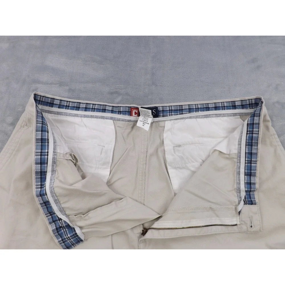 Chaps Cargo‎ Shorts Men's Size 40 Ivory/Cream 100% Cotton